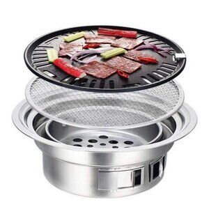 NEW! Stainless Steel Portable Outdoor Picnic Charcoal Grill FOR Camping & BBQ